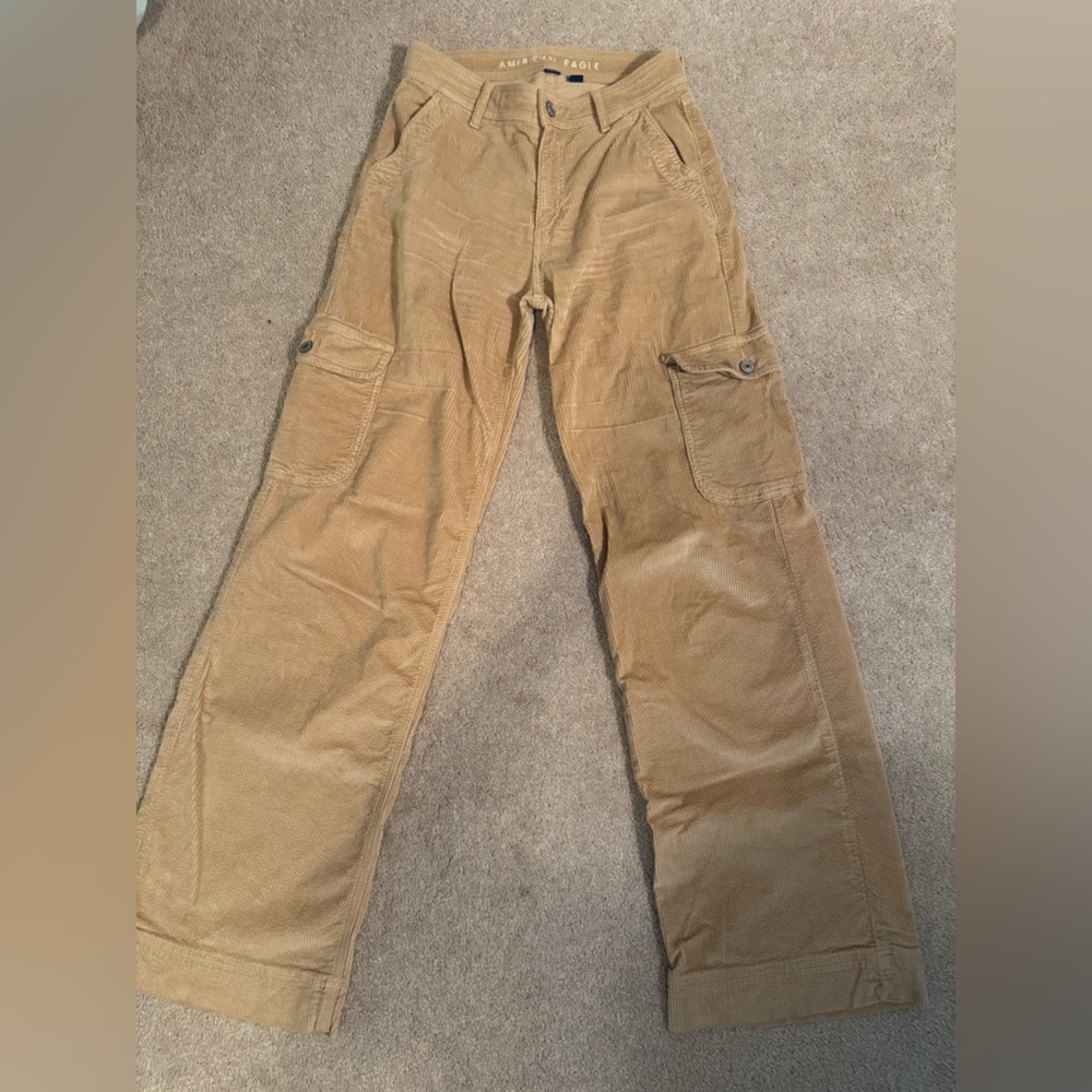 American Eagle Outfitters Tan Corduroy Pants Relaxed Fit
